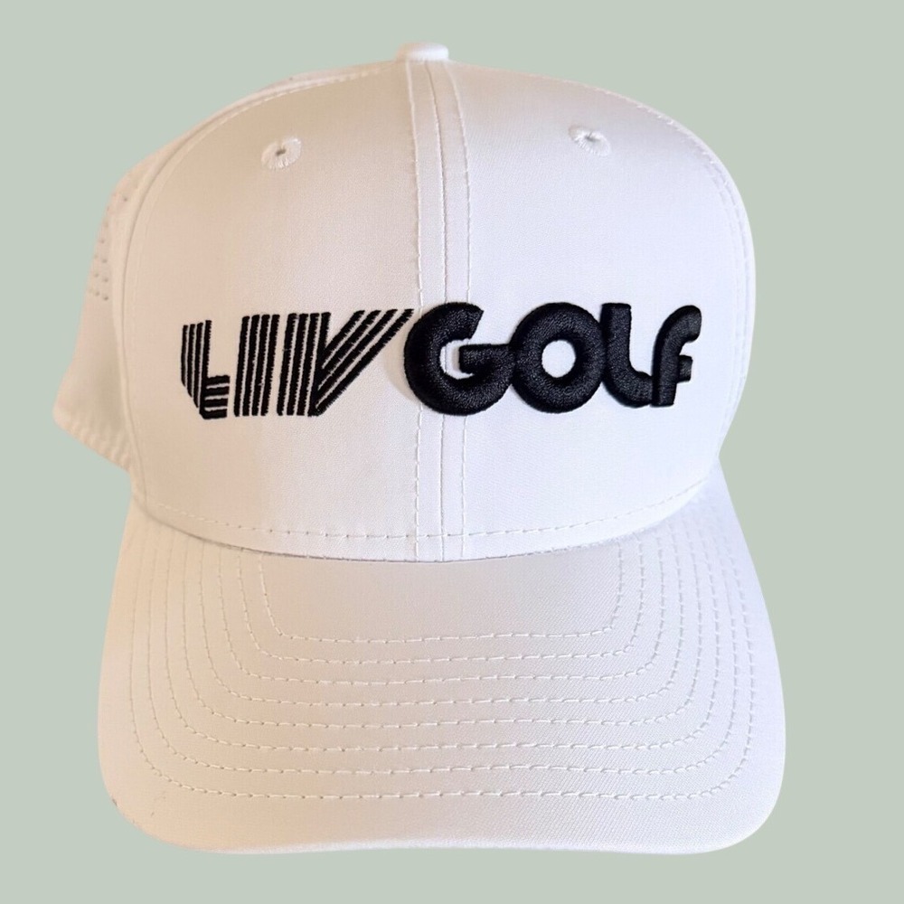 New Era LIV Golf Hat OSFM White Athletic 9SEVENTY Perforated Snapback Golfcore